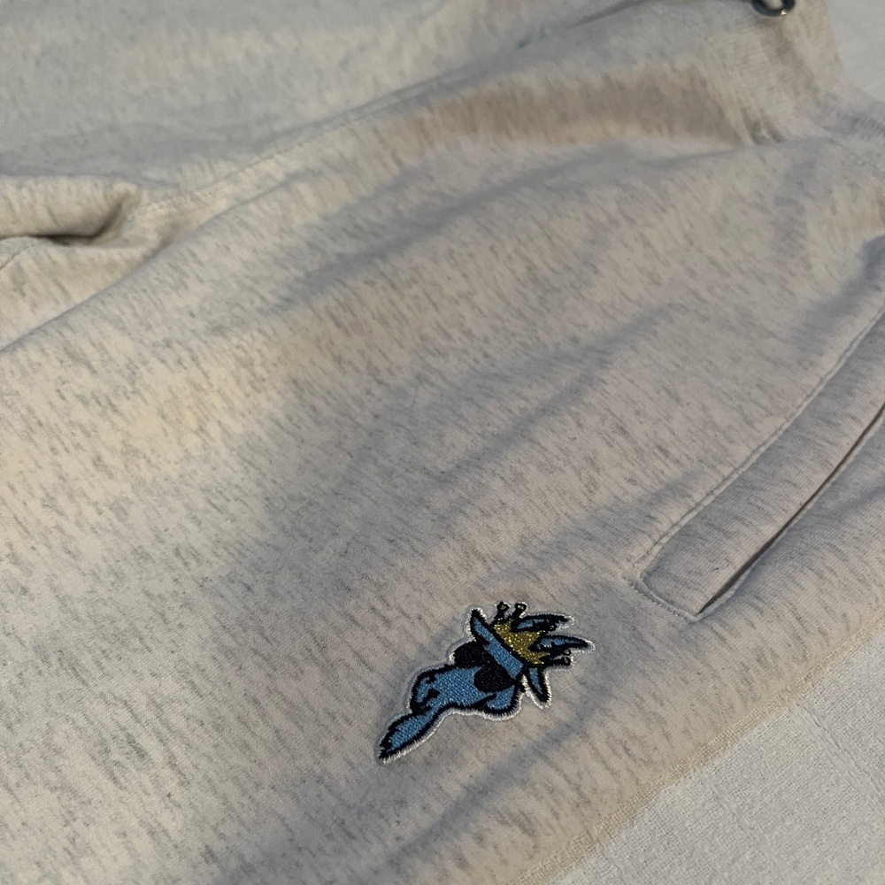 Kids Gray Sweatpants with Embroidered Design